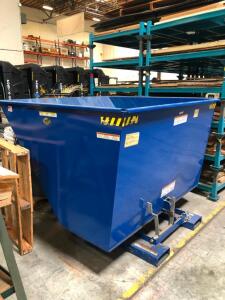 VESTIL D-250-HD, SELF DUMPING STEEL HOPPER WITH FORK TRUCK ATTACHMENT (MAY CONTAIN SOME SCRAP METAL) (THIS LOT WILL BE A DELAYED PICK UP UNTIL 7-28-20)