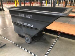 LOT OF 6 ROLLING TRASH BINS, GREY (THIS LOT WILL BE A DELAYED PICK UP UNTIL 7-28-20)