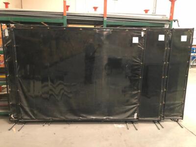 LOT, 5 WELDING SCREENS, TALL VERSION