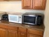 LOT, ASSORTED BREAKROOM APPLIANCES TO INCLUDE, 4 MICROWAVE OVENS, 1 TOASTER, GE REFRIGERATOR W/ICE MAKER,