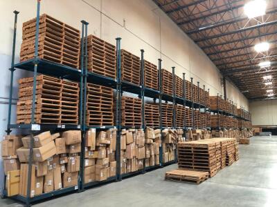 LOT, STACK RACK, EACH SECTION APPROXIMATELY 4' X 5' X 70", 87 SECTIONS