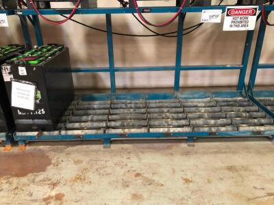 BHS BATTERY RACK, MODEL BS-18-6-SL, 6 ROLLER, (RACK ONLY, BATTERIES NOT INCLUDED)