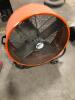 WAREHOUSE FAN, MAXXAIR BF24TF, ORANGE, ON WHEELS