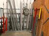 LOT, 12 SECTIONS SHORT STACK RACK WITH CONTENTS (STOCK METAL), STOCK METAL AGAINST WALL, IRON HORSES, WALL RACK - 3