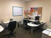 LOT, CONTENTS OF 4 OFFICES, INCLUDES DESKS, CHAIRS, FILE CABINETS, REFRIGERATOR, COOLER, SHELVES, (LOT IS FURNITURE ONLY, LOT DOES NOT INCLUDE ANY IT EQUIPMENT OR ELECTRONICS) - 5