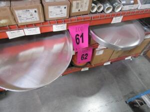 Assorted Aluminum Water Heater Pan Sizes: 26'', 30'' (1 shelve)