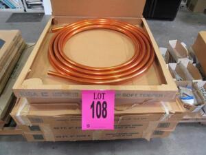 Assorted Copper Water Tubing Soft Temper 60'x1'1/4'', 40'x2'' (1 pallet/5)