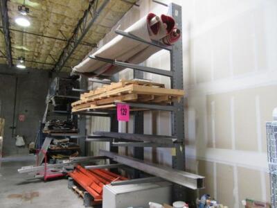 Cantilever Rack, One Sided, Two Sections, 6 shelves Size: 10'5''x14'. (Rack Only)