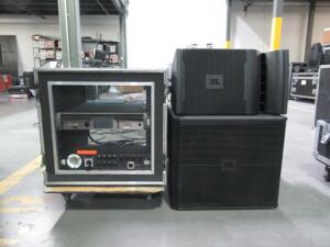 VRX LINE ARRAY PACKAGE, PACKAGE INCLUDES: (4) JBL VRX932LA 3200W 12 INCH LINE-ARRAY SPEAKERS, (2) JBL SRX718S 18 INCH SUBWOOFERS, (1) CROWN ITECH 4X3500 AMPLIFIER WITH AV HD3500