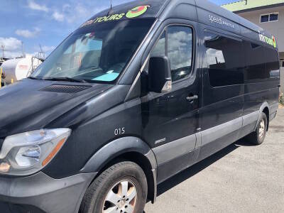 2014 Mercedes-Benz Sprinter, Mileage: 190,248, Exterior: Black, Interior: Grey, 10 Seats (Benches 1) 1 Front Passenger (Nylon/Leather), Monitor Mounted, PA System Hookup, Reverse Camera, Passenger Drive Camera, Upgraded Alloy Wheels, Automatic Side Passen