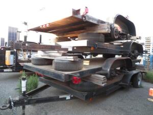 (4) 2013 CARSON 6' X 17' HEAVY DUTY CAR HAULER WITH STEEL BED from DC SOLAR ( MISSING 2 TIRES) VIN: 4HXSC1628DC165765, 4HXSC1629DC165824, 4HXSC1621DC1