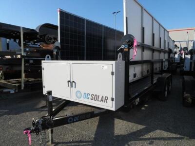 2015 SCT 20 Mobile Solar Generator - Mobile Solar Generator From DC Solar (WITH FUEL TANK, NO GENERATOR, CUT CABLES ) Consists of: 2 SMA Converters Mi