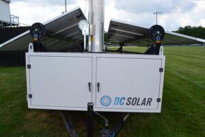 SCT 20 Hybrid Light Tower Mobile Solar Generator - Mobile Solar Generator From DC Solar Consists of: Generator 2 SMA Converters Midnight Classic controller 2 x 48v Batteries & 2 LED Light Towers & Fuel Tank 10 Solar Panels VIN:4HXSC1722FC172132 Trailer Ye