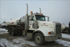 2008 PETERBUILT 367 TANDEM PRESSURE TRUCK WITH CAT 15 ENGINE, 27,530 HOURS, 284,103 KILOMETERS, EATON 18 SPEED TRANSMISSION, D46-170HP R46-170H 4.10 DIFFERENTIAL, WET KIT, ADVANCE TC 406 CRUDE 11M3 STEEL TANK, GD 3X5 PUMP, NAMCO CHAINCAS, NAMCO TRANSF