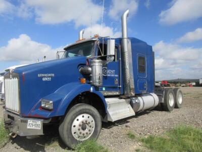 2012 Kenworth Model T-800 Tandem Axle Tractor ; VIN: 1XKDD40X3CJ296922; 99,847 miles indicated, 6155.7 hrs, new batteries, motor spins, needs work, wi