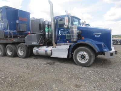 2012 Kenworth Model T-800 Tri-Axle Tractor ; VIN: 1XKDP4TX6CJ325333; 284,032 miles indicated, 7186.6 hrs, with Cummins ISX15, 550 hp Diesel Engine, Fu