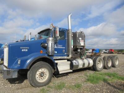 2012 Kenworth Model T-800 Tri-Axle Tractor ; VIN: 1XKDP4TX8CJ296918; with Cummins ISX15, 550 hp diesel engine, needs work, missing transmission, with