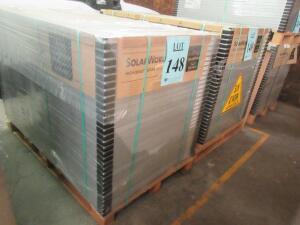 LOT QTY 60 PANELS, SOLARWORLD SWPL290 MONO SILVER FRAME SOLAR PANELS 290 WATTS 60 CELL (NEW) 2 PALLETS