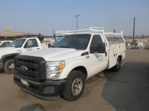 2011 FORD F250 XL SUPER DUTY UTILITY TRUCK, (CRACK IN WINDSHIELD) 214,148 MILES, VIN# 1FDBF2A69BEB78027 (476)