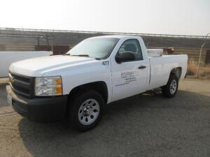 2012 CHEVY SILVERADO PICKUP TRUCK W/TOOL BOX AND RACK, 160,116 MILES, VIN# 1GCNCPEXXCZ239180 (477)