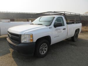 2012 CHEVY SILVERADO PICKUP TRUCK W/TOOL BOX AND RACK, 306,263 MILES, VIN# 1GCNCPEA0BZ438071 (471)