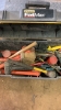 LOT OF (2) STANLEY TOOL BOXES W/ ASST TOOLS, MALLETS, SCREWDRIVER, CUTTERS - 2