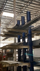 Lot 1 sec. Double Sided Cantilever Rack With 16 -52 Arms, and 2 - 48 Arms, Approx. 14 ft Height, With Asstd Pipes (Location: 879 F Street, suite 110,