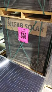 LOT QTY 26 PANELS, SILFAB SOLAR SIL-320NL, SOLAR PANELS 320 WATTS 60 CELL (NEW)
(LOCATED AT 4530 N WALNUT RD. NORTH LAS VEGAS NV 89081)