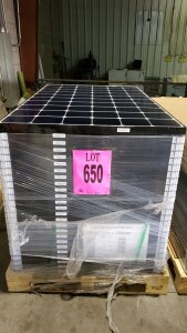 LOT QTY 25 PANELS, LG 370Q1C-V5 SOLAR PANELS 370 WATTS 60 CELL (NEW)
(LOCATED AT 4530 N WALNUT RD. NORTH LAS VEGAS NV 89081)