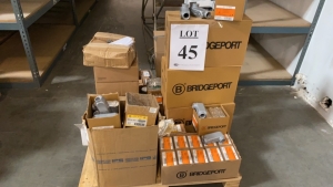 Lot asst'd Electrical conduit body assembly, transition emt/fmc cplg, roof flashing, silicone, (Location: 879 F Street, suite 110, West Sacramento, CA 95605)