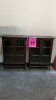 LOT OF 2 , 44X31 INCH GLASS DOORS CABINETS