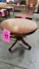 42 INCH ROUND WOOD PEDESTAL TABLE