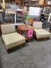3 PCS SET WAITING ROOM CHAIRS AND ROUND SIDE TABLE