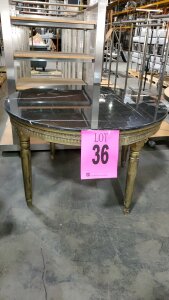 48 INCH ROUND TABLE WITH MARBLE TOP