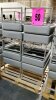 LOT OF 8 , 32X20 INCH GLITTER GREY BENCHES