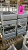 LOT OF 8 , 32X20 INCH GLITTER GREY BENCHES