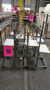 LOT OF 6 SM ROLLING DISPLAY RACKS