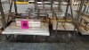 LOT OF 15 TABLES ASST'D HANDBAGS TABLES CHROME/WHITE