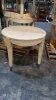 LOT OF 13 , 35 INCH ROUND DISPLAY TABLES NATURAL - 2