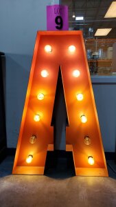 48X34 INCH METAL LETTER A MARQUEE LIGHT