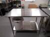 (2) STAINLESS STEEL PREP TABLES