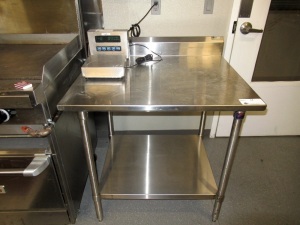 (2) STAINLESS STEEL PREP TABLES