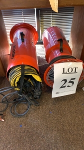 LOT OF (2) ALLEGRO 9506 - 01 BLOWERS WITH DUCTING