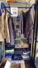 LOT OF ASSTD SAFTEY CLOTHING: BLACK LADDER SWEATERS AND PANTS (RACKS NOT INCLUDED)