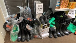 LOT OF ASSTD BOOTS AND WORK SHOES