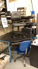LAB CORNER DESK WITH (2) LAB STOOLS AND 5 DRAWER LATERAL FILE CABINET - 3