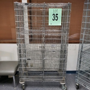 37''X19''X70'' IRSG MOBILE SECURITY CAGE