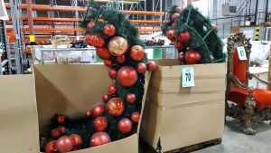 LOT OF 2, 82'' XMAS WREATH