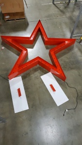 10.5ft RED STAR MARQUEE LIGHT