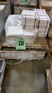 671 sf. PORCELAIN EXTREME WHITE PLUS POLISHED TILE, 12x12, 61 CARTONS, (11 TILES EACH)